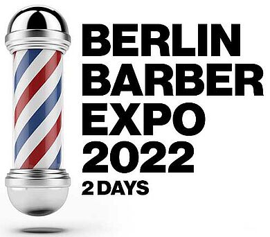 Das ist das Logo der Barber Expo 2022 in Berlin. 